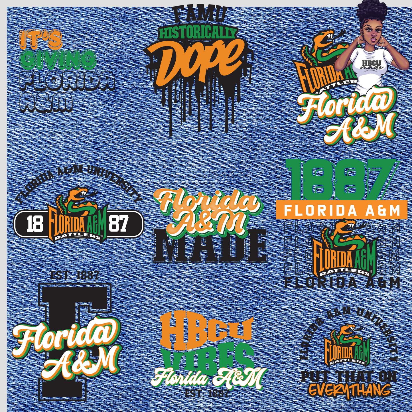FAMU Patches for Jackets| Patch Party| Patch Kit| Patches Iron On| DTF Patches| Ready to Press |Florida A MTF| Patches HBCU| HBCU|