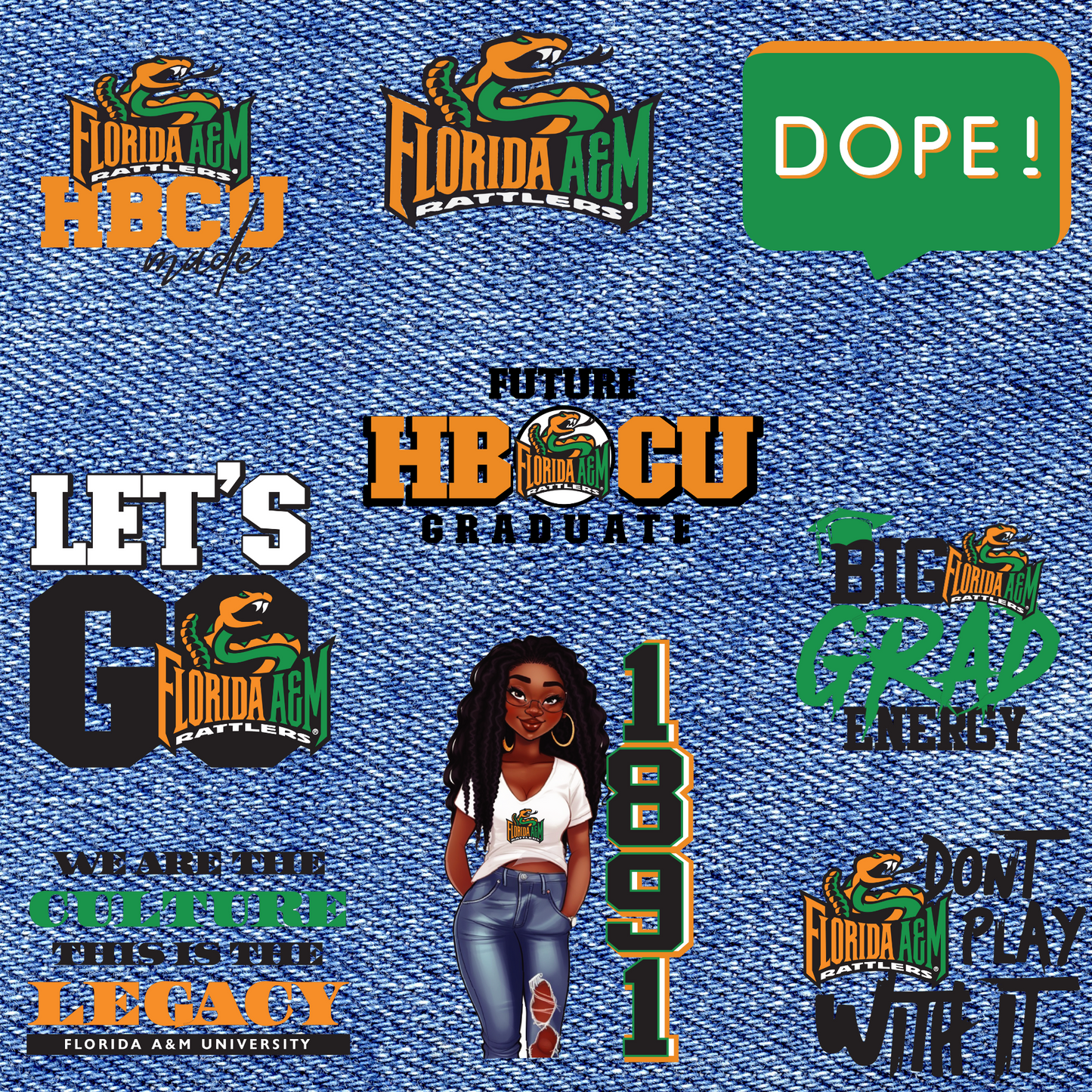 FAMU Patches for Jackets| Patch Party| Patch Kit| Patches Iron On| DTF Patches| Ready to Press |Florida A MTF| Patches HBCU| HBCU|