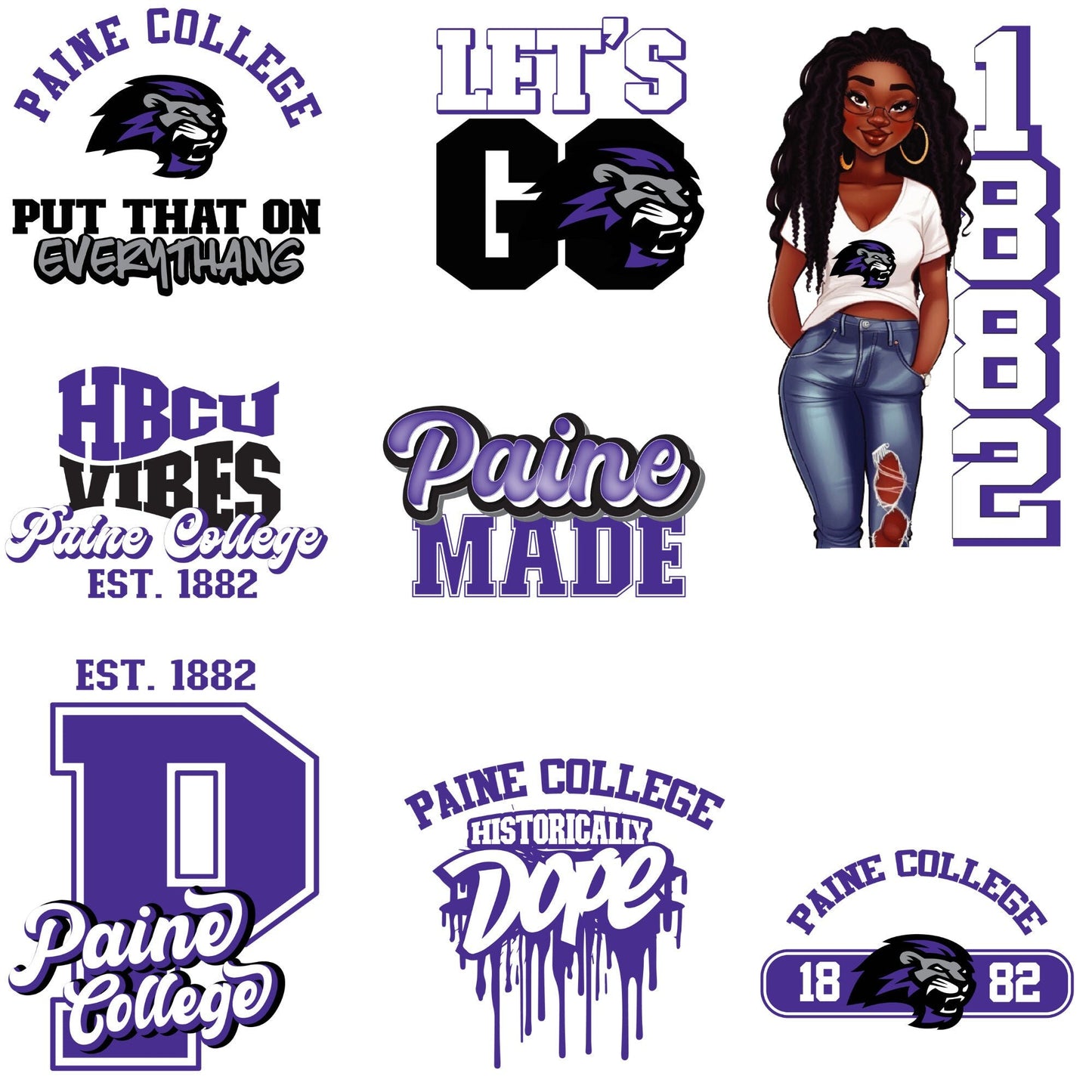 Patches for Jackets| Patch Party| Patch Kit| Patches Iron On| DTF Patches| Ready to Press DTF| Patches HBCU| Paine College| Jean Patches