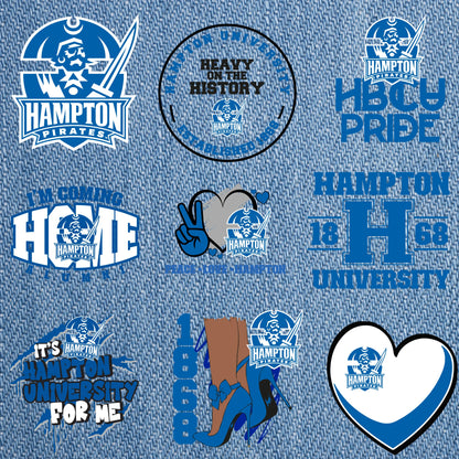 Patches for Jackets| Patch Party| Patch Kit| Patches Iron On| DTF Patches| Patches HBCU|Hampton University| Jean Patches | DTF