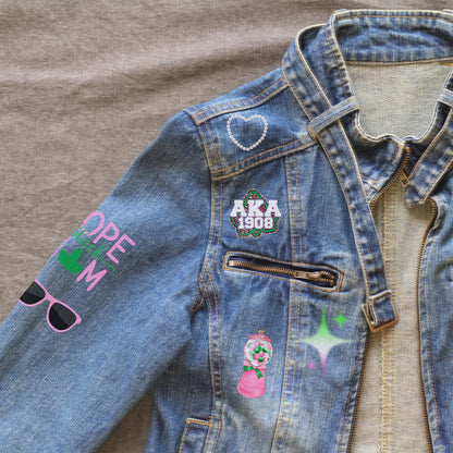 Patches for Jackets | Patch Party | Patch Kit | Patches Iron On | DTF Patches | Ready to Press DTF | Patches Black Girl | AKA |Sorority Patch |