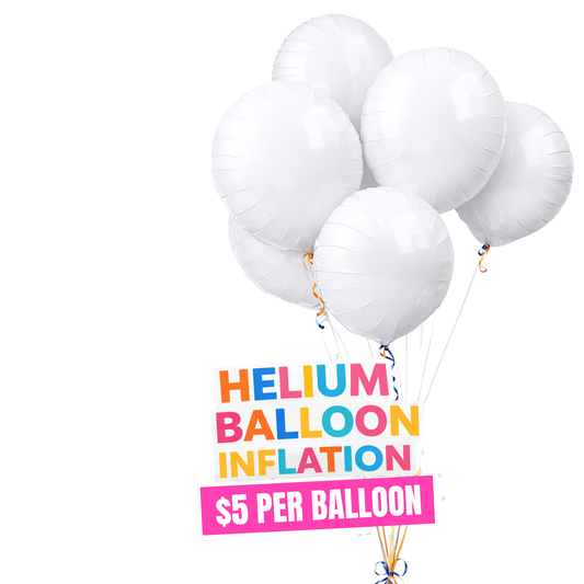 Helium Balloon Inflation – $5 Per Balloon (Local Pickup Only)