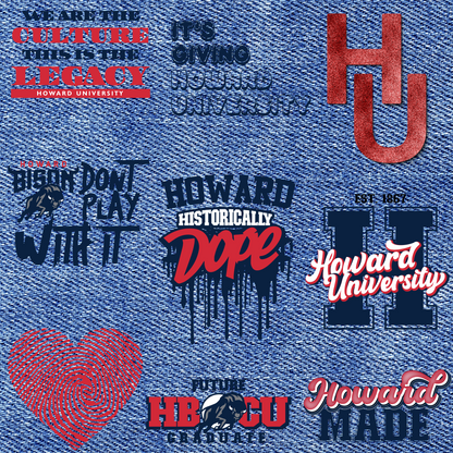 Patches for Jackets| Patch Party| Patch Kit| Patches Iron On| DTF Patches| Ready to Press DTF| Patches HBCU| HBCU|Howard University Patches