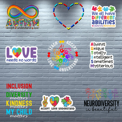 Patches for Jackets | Patch Kit | DTF Patches| Ready to Press DTF | Patches Autism| Neurodiversity Patch|