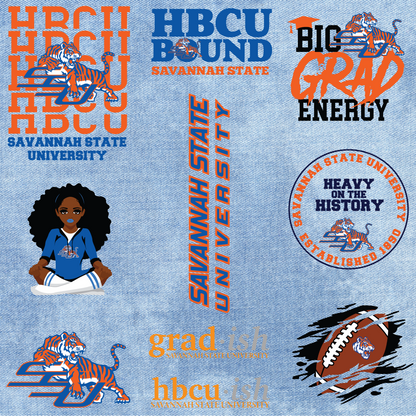 Patches for Jackets| Patch Party| Patch Kit| Patches Iron On| DTF Patches| Ready to Press DTF| Patches HBCU| HBCU|Savannah State University Patches