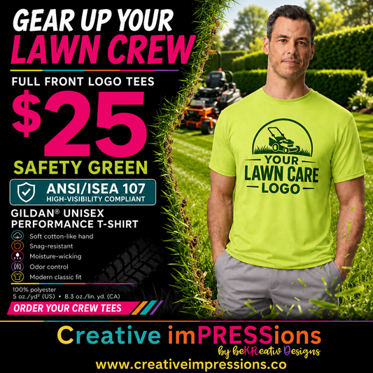 Safety Green Business Logo Performance T-Shirt