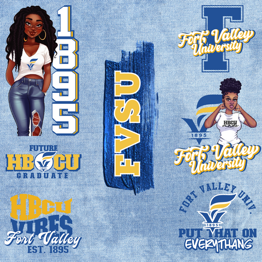 Patches for Jackets| Patch Party| Patch Kit| Patches Iron On| DTF Patches| Ready to Press DTF| Patches HBCU| HBCU|Fort Valley State University Patches