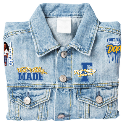 Patches for Jackets| Patch Party| Patch Kit| Patches Iron On| DTF Patches| Ready to Press DTF| Patches HBCU| HBCU|Fort Valley State University Patches