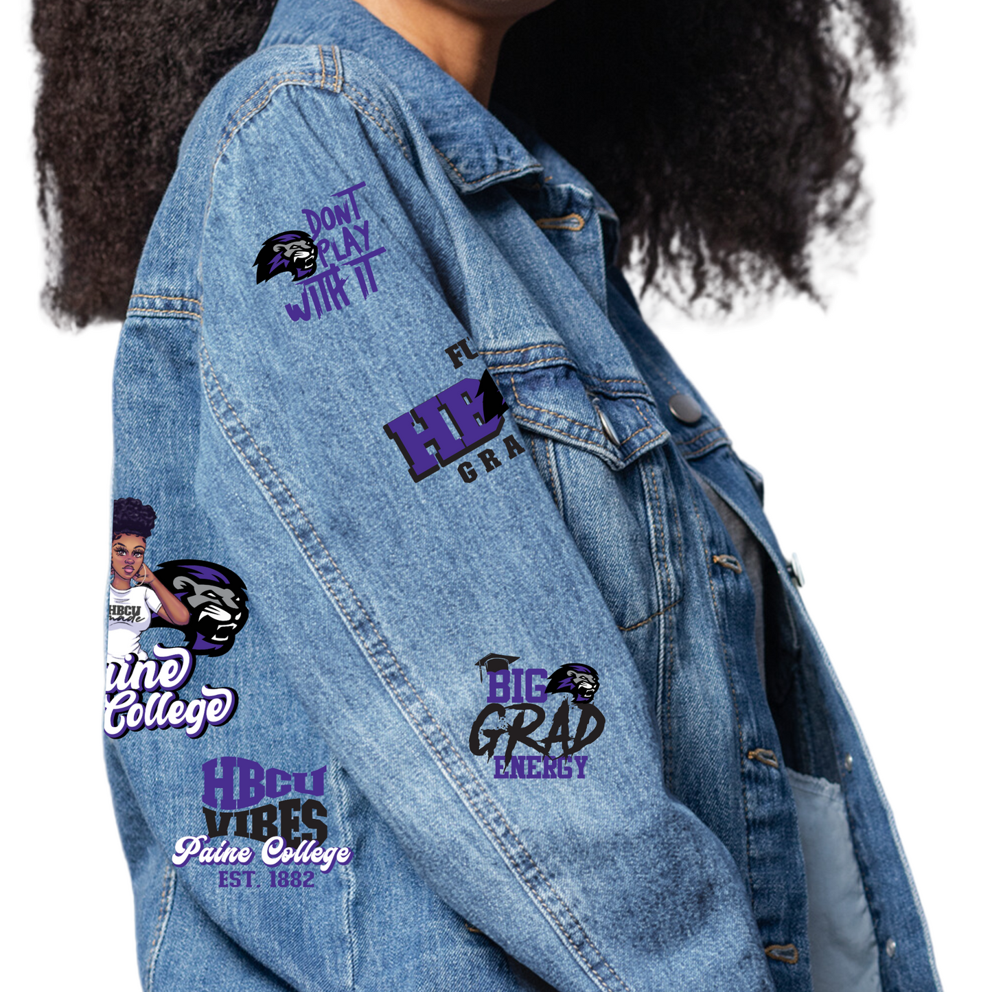 Patches for Jackets| Patch Party| Patch Kit| Patches Iron On| DTF Patches| Ready to Press DTF| Patches HBCU| HBCU|Paine College Patches