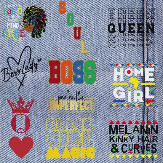 Patches for Jackets| Patch Party| Patch Kit| Patches Iron On| DTF Patches| Ready to Press DTF| Patches Black Girl| AKA |Sorority Patch|