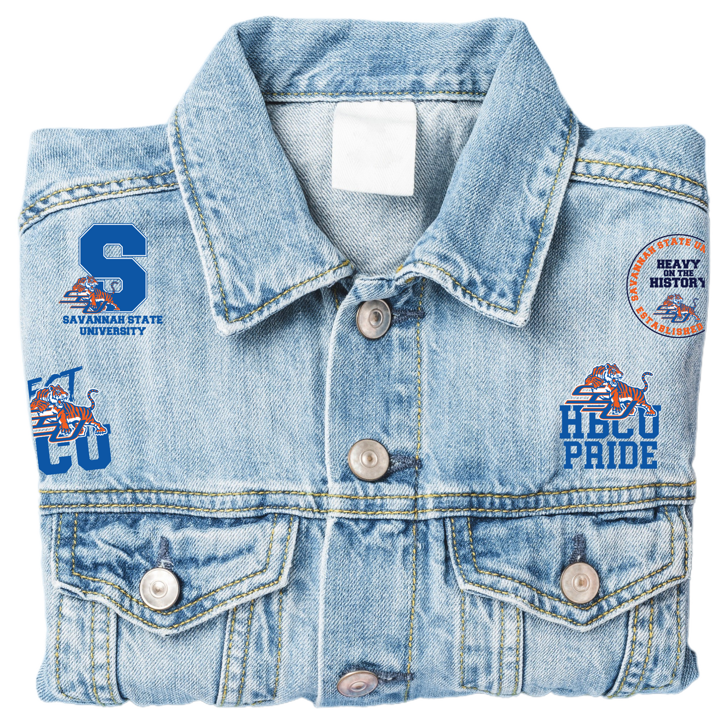 Patches for Jackets| Patch Party| Patch Kit| Patches Iron On| DTF Patches| Ready to Press DTF| Patches HBCU| HBCU|Savannah State University Patches