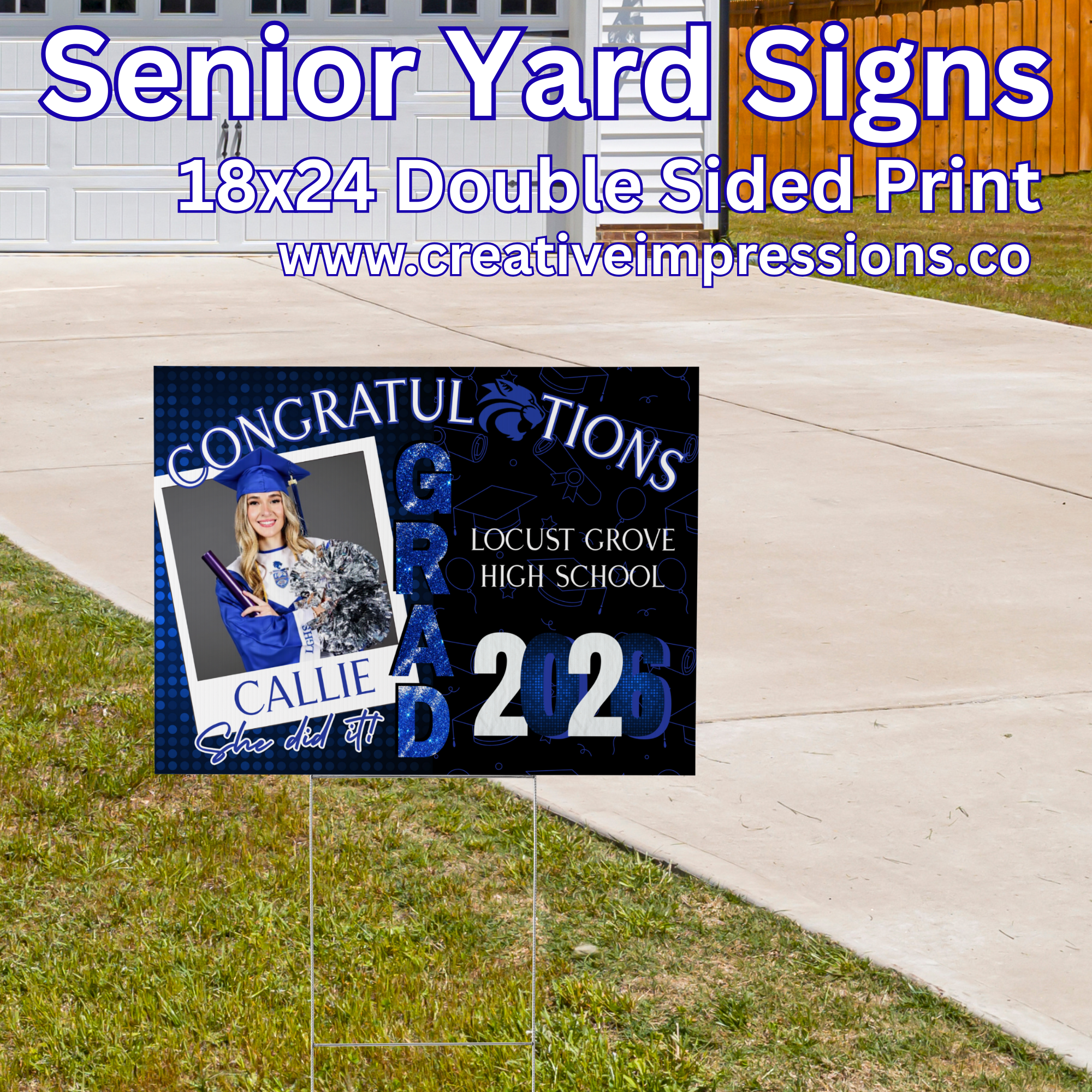 18x24 2026 Senior Yard Sign – Creative imPRESSions by beKReativ Designs