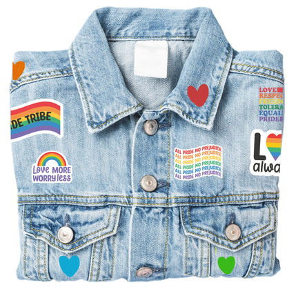 Patches for Jackets| Patch Party| Patch Kit| Patches Iron On| DTF Patches| Ready to Press DTF| Pride Patches| LGBTQ| Rainbow Patch