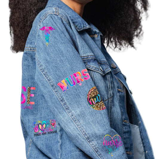Patches for Jackets| Patch Party| Patch Kit| Patches Iron On| DTF Patches| Ready to Press DTF| Nurse Patches| RN Scrub| Nurse Gift| Medical