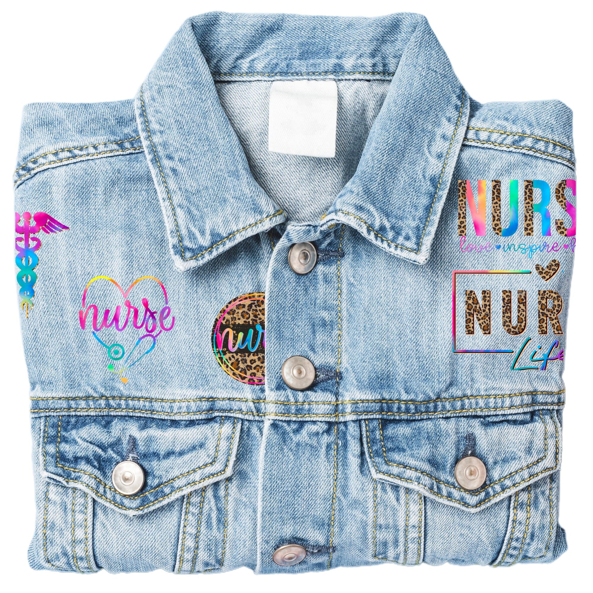 Patches for Jackets| Patch Party| Patch Kit| Patches Iron On| DTF Patches| Ready to Press DTF| Nurse Patches| RN Scrub| Nurse Gift| Medical